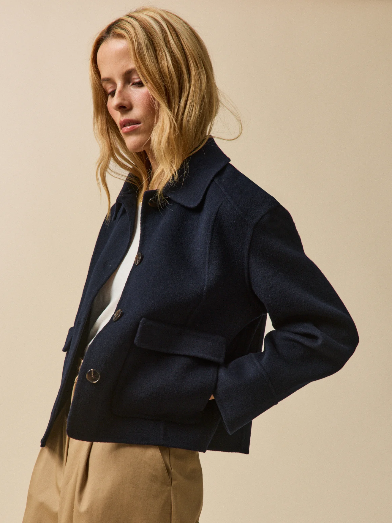 Veste boutonnée lainage double face femme - Image 5