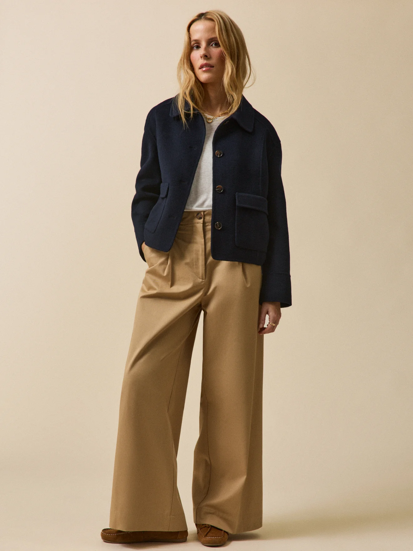 Veste boutonnée lainage double face femme - Image 6