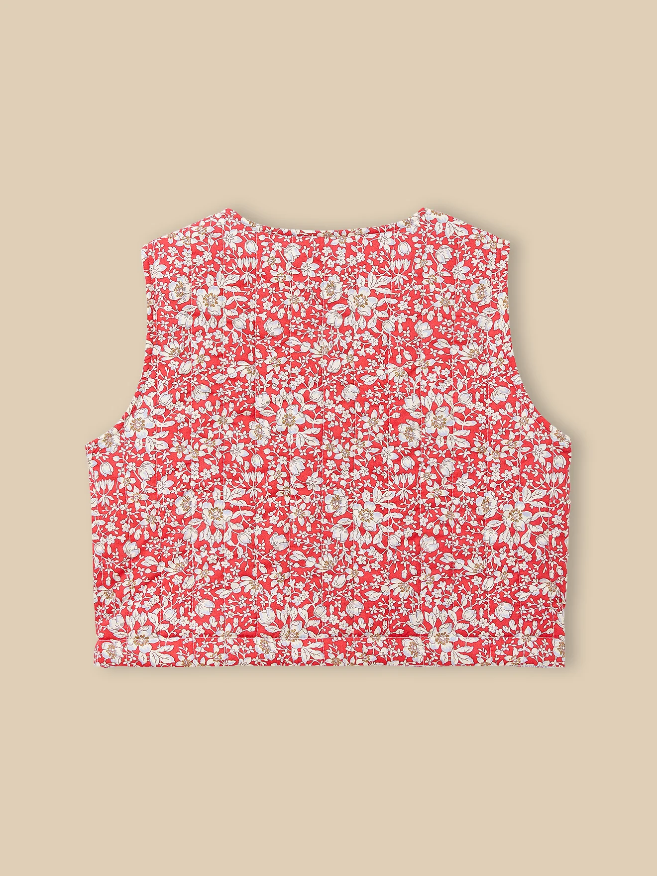 Veste sans manches matelassée Fille tissu Liberty - Image 8