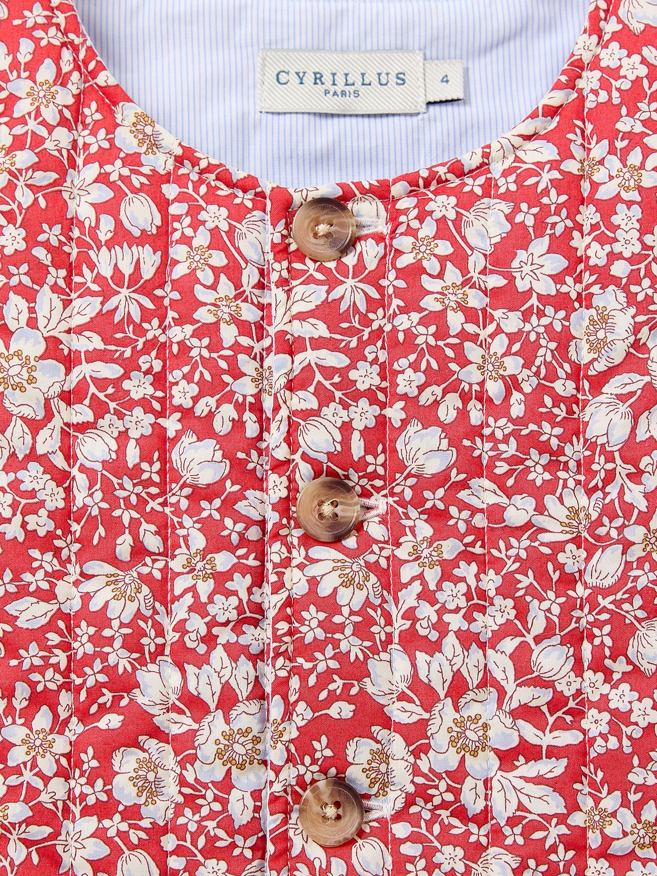Veste sans manches matelassée Fille tissu Liberty - Image 9