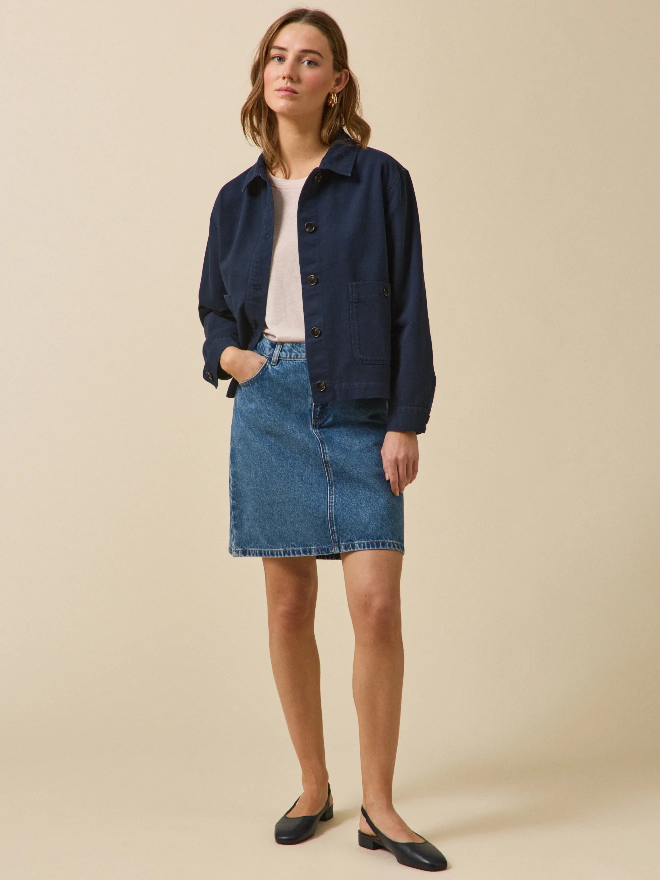 Veste worker femme coton biologique - Image 5