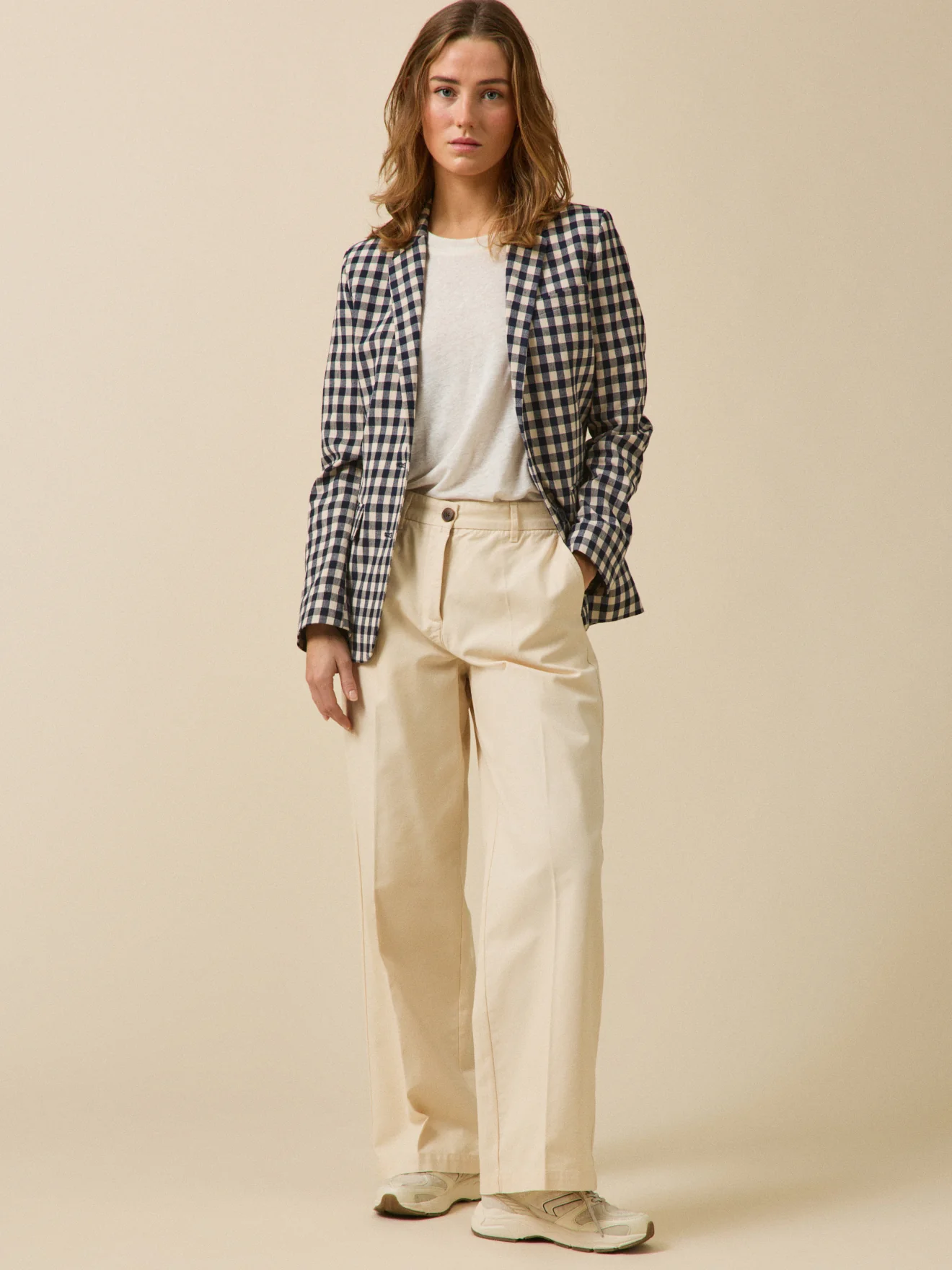Veste tailleur vichy femme - Image 6